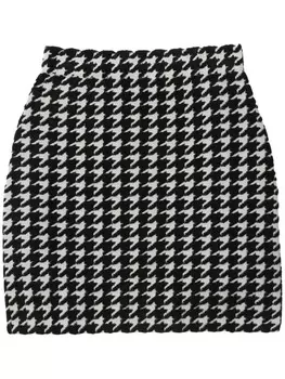 Burberry мини-юбка в ломаную клетку, черный