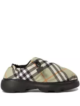 Burberry мюли с подушками, зеленый