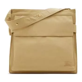 Burberry Мужская кожаная сумка на одно плечо цвета хаки
