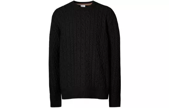 Burberry Мужской кашемировый свитер, цвет Black