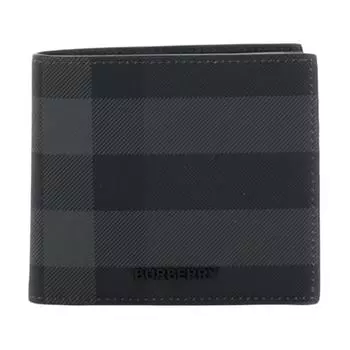 Burberry Мужской кошелек из термопластичного полиуретана с добавлением хлопка, черный