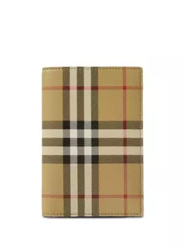 Burberry обложка для паспорта в клетку, коричневый