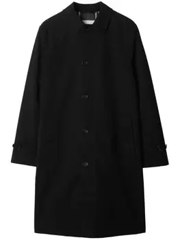 Burberry однобортное пальто, черный