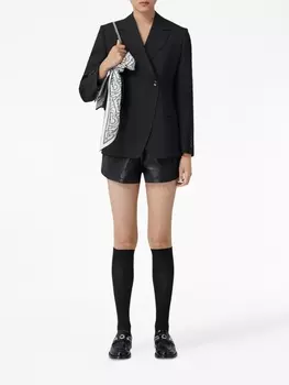 Burberry однобортный блейзер строгого кроя, черный