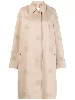Burberry пальто с вышивкой, нейтральный цвет