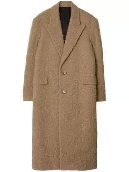Burberry пальто строгого кроя, коричневый