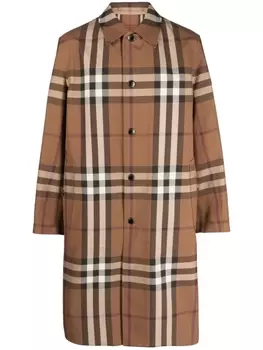 Burberry пальто в клетку Vintage Check, коричневый