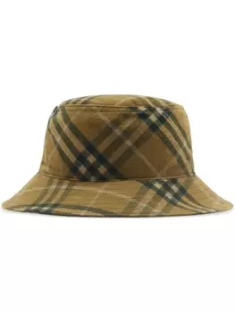 Burberry панама в клетку, коричневый