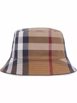 Burberry панама в клетку, коричневый
