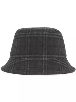 Burberry панама в клетку, серый