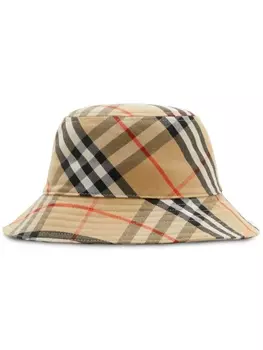 Burberry панама в клетку Vintage Check, нейтральный цвет