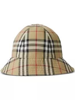 Burberry панама в клетку Vintage Check, нейтральный цвет