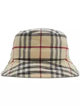 Burberry панама в клетку Vintage Check, нейтральный цвет
