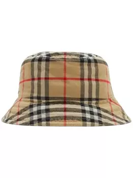 Burberry панама в клетку Vintage Check, нейтральный цвет