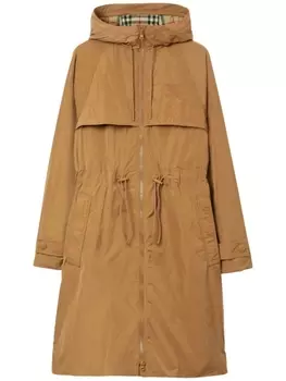 Burberry парка EKD на молнии с капюшоном, нейтральный цвет