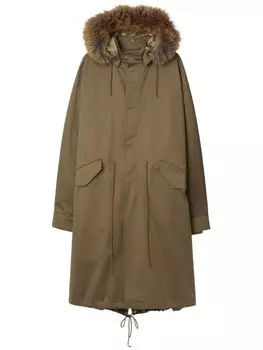 Burberry парка с капюшоном, коричневый