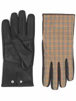 Burberry перчатки в клетку Vintage Check, коричневый