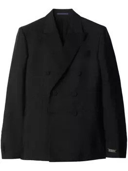 Burberry пиджак из смесовой шерсти, черный