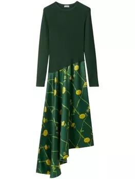 Burberry платье Dandelion асимметричного кроя, зеленый