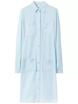 Burberry платье-рубашка с кружевом, синий