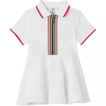 Burberry Платье с короткими рукавами, белое женское