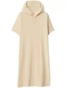Burberry платье Towelling с капюшоном, нейтральный цвет