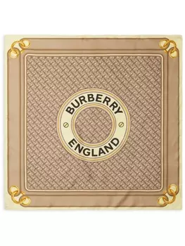 Burberry платок с принтом, нейтральный цвет