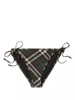 Burberry плавки бикини в клетку, коричневый