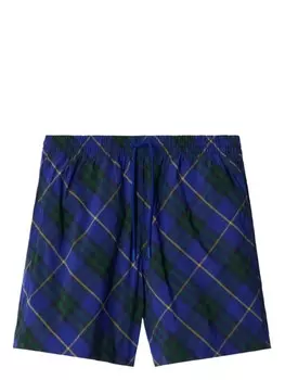 Burberry плавки-шорты в клетку, синий
