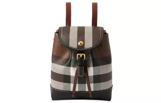 Burberry Полиуретановый рюкзак Mini, женский, коричневый и разноцветный