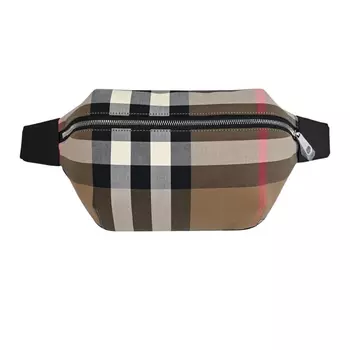 Burberry Поясная сумка-мешок для мужчин, цвет березово-коричневый