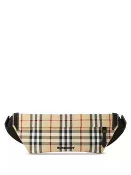 Burberry поясная сумка в клетку, нейтральный цвет