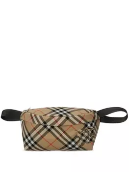 Burberry поясная сумка в клетку Vintage Check, нейтральный цвет