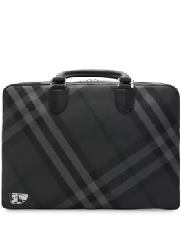 Burberry портфель Grid Check, черный
