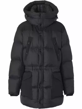 Burberry пуховик с аппликацией логотипа, черный