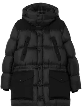 Burberry пуховик с логотипом, черный