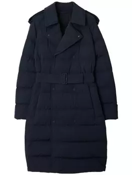 Burberry пуховик с логотипом, синий