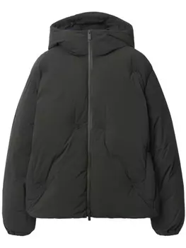 Burberry пуховик с вышивкой EKD, зеленый