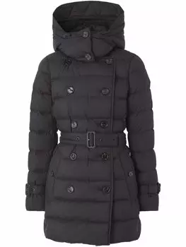 Burberry пуховик со съемным капюшоном, черный