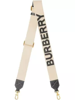 Ремень для сумки Burberry с логотипом, нейтральный цвет