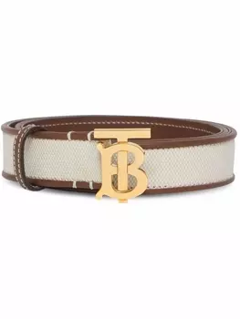 Burberry ремень с монограммой, белый