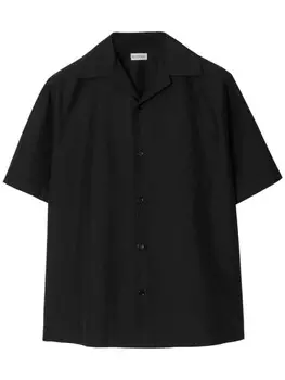 Burberry рубашка из хлопка и шелка, черный