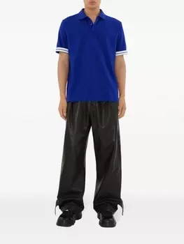 Burberry рубашка поло из ткани пике, синий