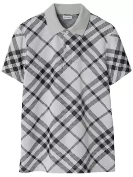 Burberry рубашка поло в клетку Nova Check, белый