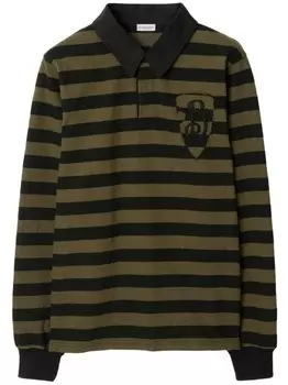 Burberry рубашка поло в полоску, зеленый
