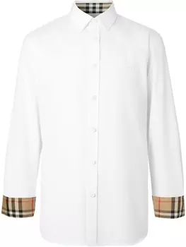 Burberry рубашка с монограммой, белый