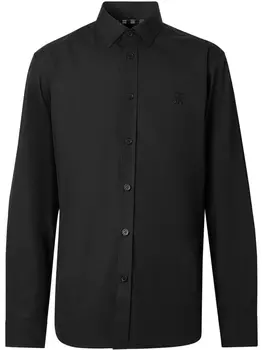 Burberry рубашка с монограммой, черный