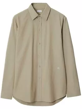 Burberry рубашка с вышивкой EDK, нейтральный цвет