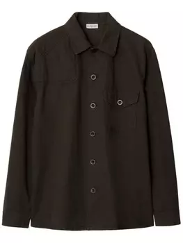 Burberry рубашка со вставками, коричневый