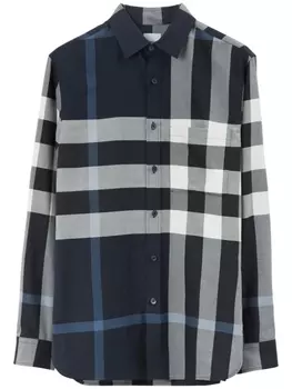 Burberry рубашка в клетку, черный